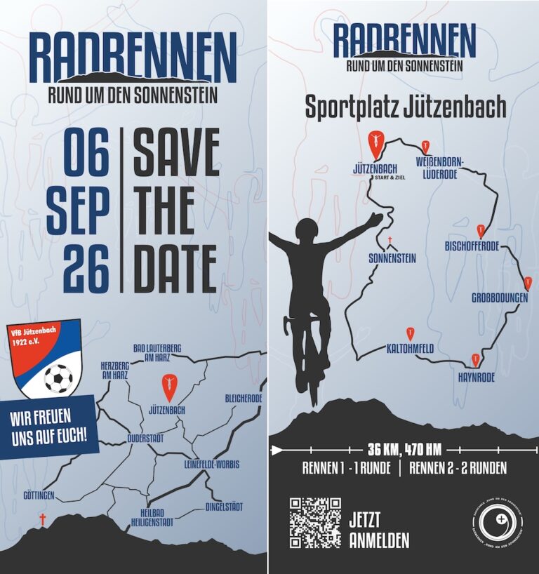 flyer save the date radrennen freigestellt